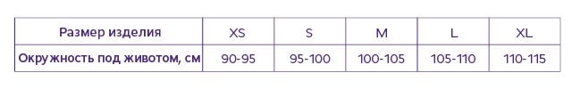 Размеры дородового бандажа-трусов Т.28.13 (Т-1153)